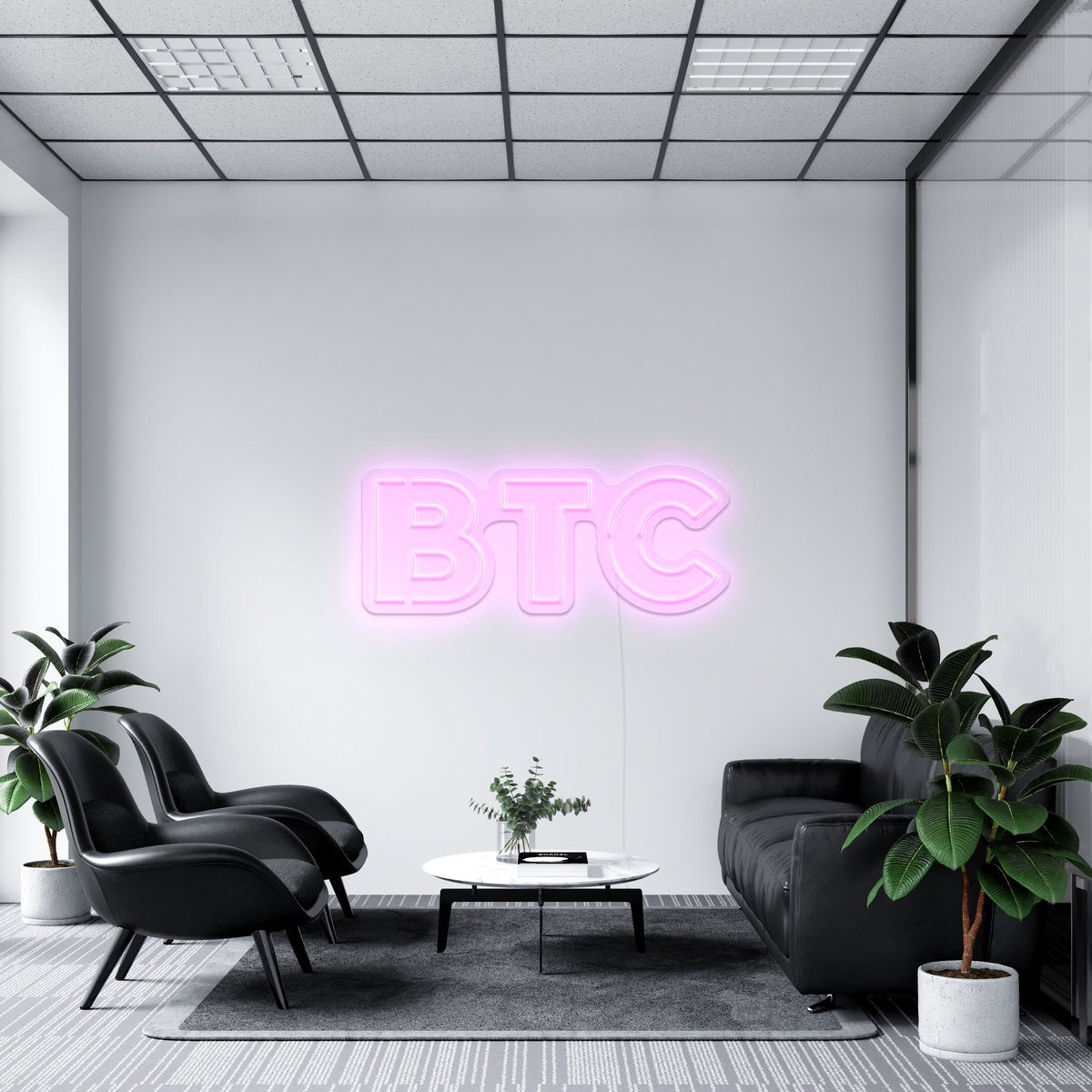 'BTC' LED Neon Sign