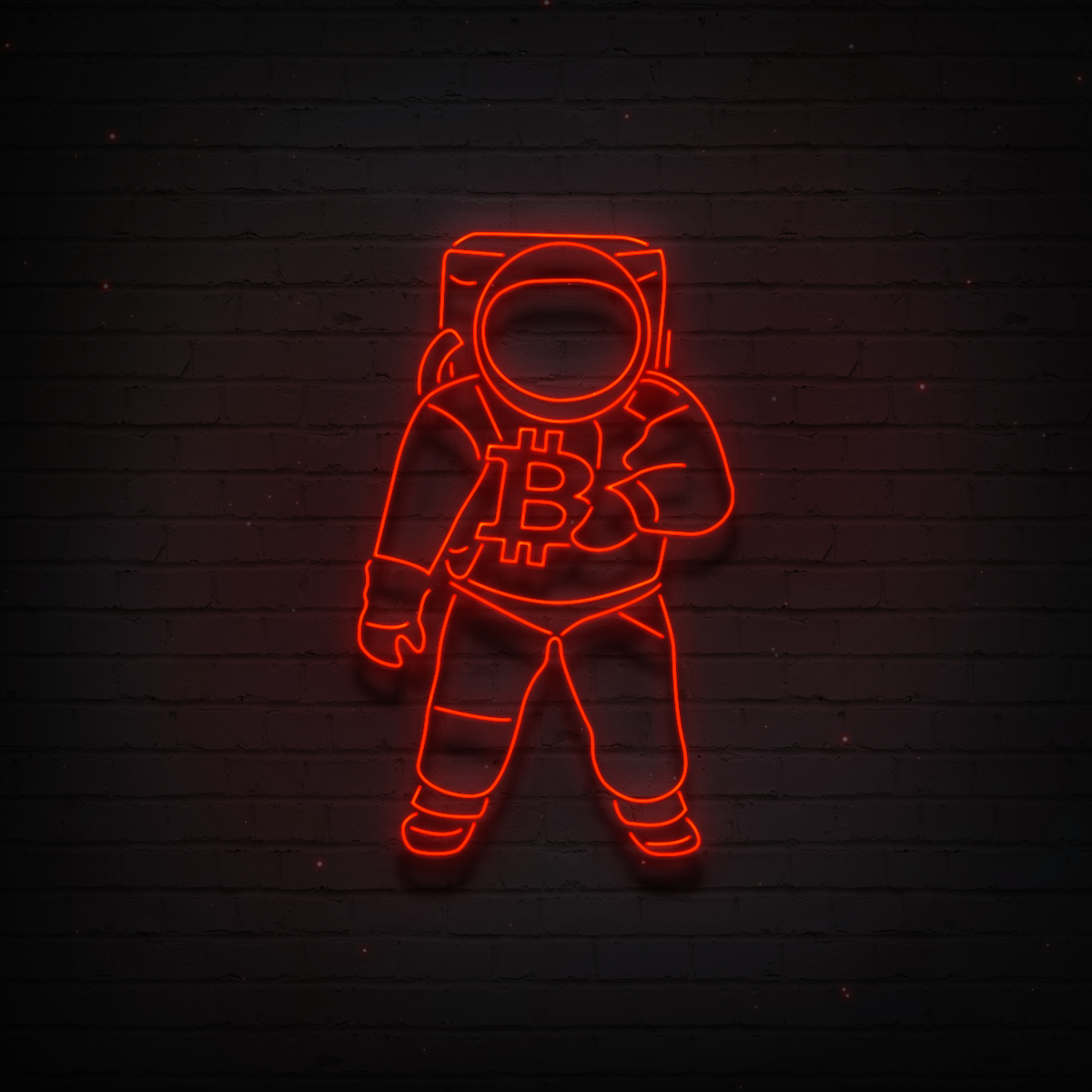 'Bitcoin Astronaut' LED Neon Sign