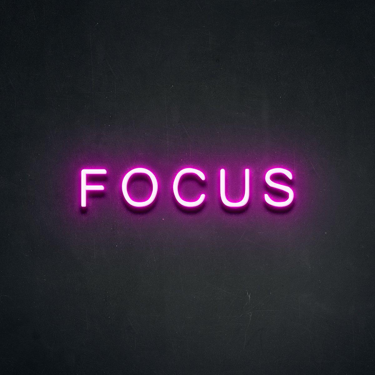 'Focus' LED Neon Sign