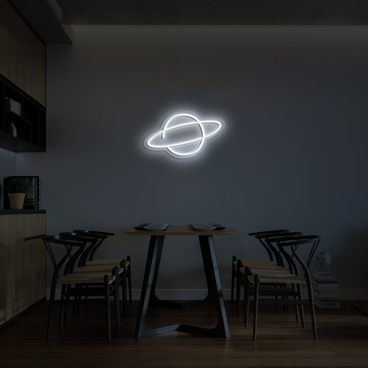 'Saturn' LED Neon Sign